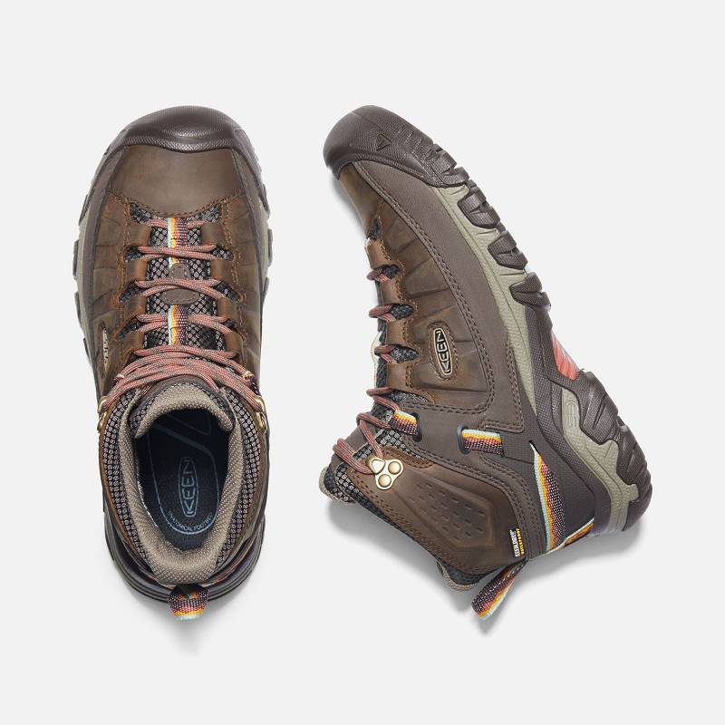 Keen Targhee III Mid Waterproof Wanderstiefel Damen DE-30714 Bungee Cord/Redwood - Keen Damenschuhe